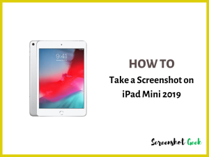 How to Take a Screenshot on iPad Mini 2019