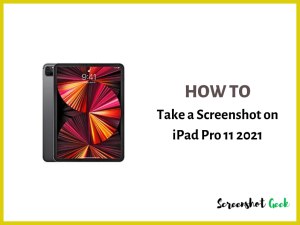 How to Take a Screenshot on iPad Pro 11 2021
