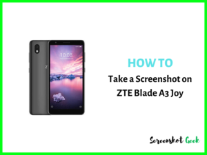 How to Take a Screenshot on ZTE Blade A3 Joy