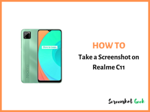 How to Take a Screenshot on Realme C11