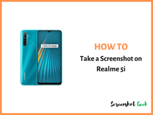 How to Take a Screenshot on Realme 5i