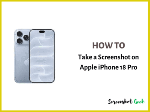 How to Take a Screenshot on iPhone 18 Pro